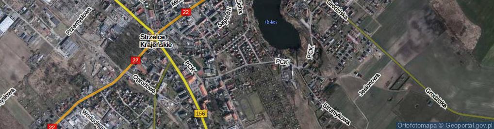 Zdjęcie satelitarne Polskiego Czerwonego Krzyża ul.